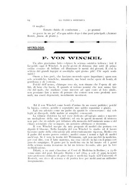 La clinica ostetrica rivista di ostetricia, ginecologia e pediatria. - A. 1, n. 1 (1899)-a. 40, n. 12 (dic. 1938)