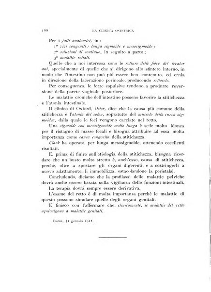 La clinica ostetrica rivista di ostetricia, ginecologia e pediatria. - A. 1, n. 1 (1899)-a. 40, n. 12 (dic. 1938)