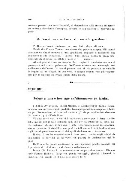 La clinica ostetrica rivista di ostetricia, ginecologia e pediatria. - A. 1, n. 1 (1899)-a. 40, n. 12 (dic. 1938)