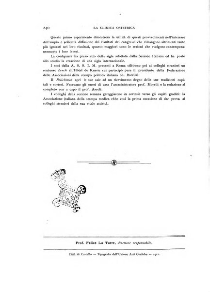 La clinica ostetrica rivista di ostetricia, ginecologia e pediatria. - A. 1, n. 1 (1899)-a. 40, n. 12 (dic. 1938)