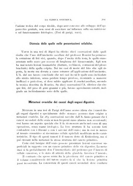 La clinica ostetrica rivista di ostetricia, ginecologia e pediatria. - A. 1, n. 1 (1899)-a. 40, n. 12 (dic. 1938)