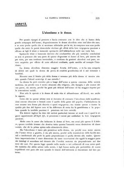 La clinica ostetrica rivista di ostetricia, ginecologia e pediatria. - A. 1, n. 1 (1899)-a. 40, n. 12 (dic. 1938)