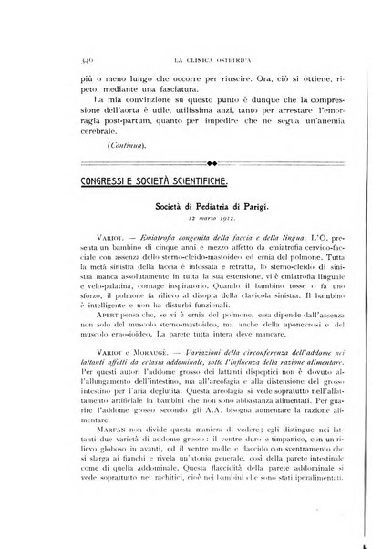 La clinica ostetrica rivista di ostetricia, ginecologia e pediatria. - A. 1, n. 1 (1899)-a. 40, n. 12 (dic. 1938)