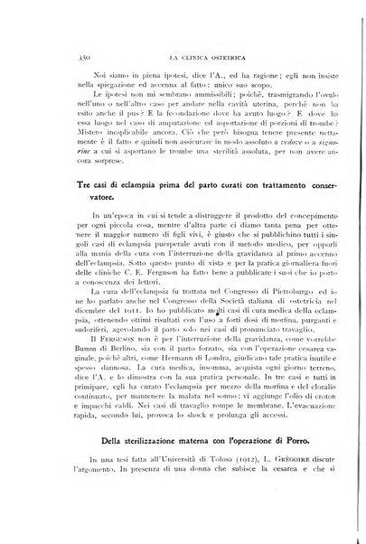 La clinica ostetrica rivista di ostetricia, ginecologia e pediatria. - A. 1, n. 1 (1899)-a. 40, n. 12 (dic. 1938)