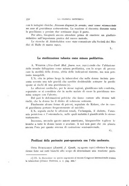 La clinica ostetrica rivista di ostetricia, ginecologia e pediatria. - A. 1, n. 1 (1899)-a. 40, n. 12 (dic. 1938)