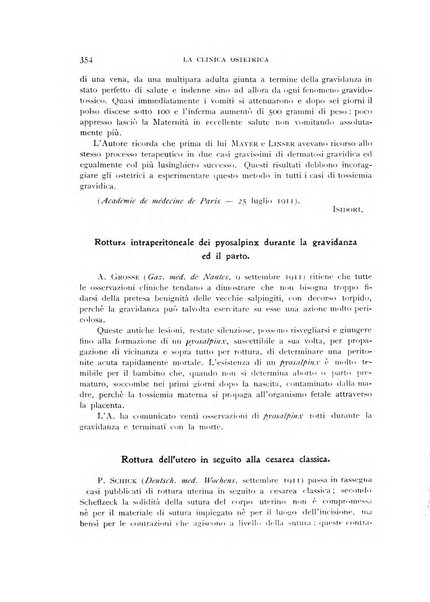 La clinica ostetrica rivista di ostetricia, ginecologia e pediatria. - A. 1, n. 1 (1899)-a. 40, n. 12 (dic. 1938)