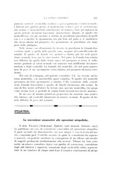 La clinica ostetrica rivista di ostetricia, ginecologia e pediatria. - A. 1, n. 1 (1899)-a. 40, n. 12 (dic. 1938)