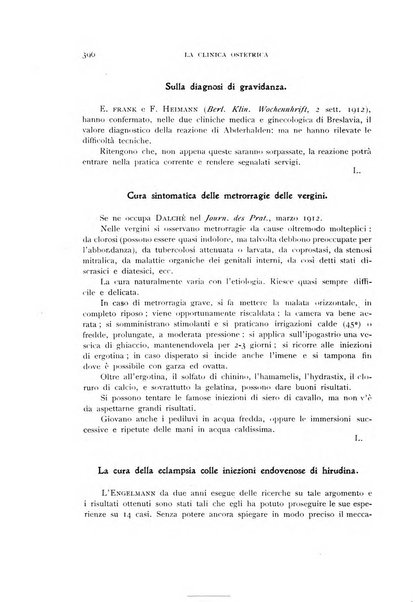 La clinica ostetrica rivista di ostetricia, ginecologia e pediatria. - A. 1, n. 1 (1899)-a. 40, n. 12 (dic. 1938)