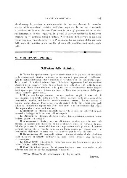 La clinica ostetrica rivista di ostetricia, ginecologia e pediatria. - A. 1, n. 1 (1899)-a. 40, n. 12 (dic. 1938)