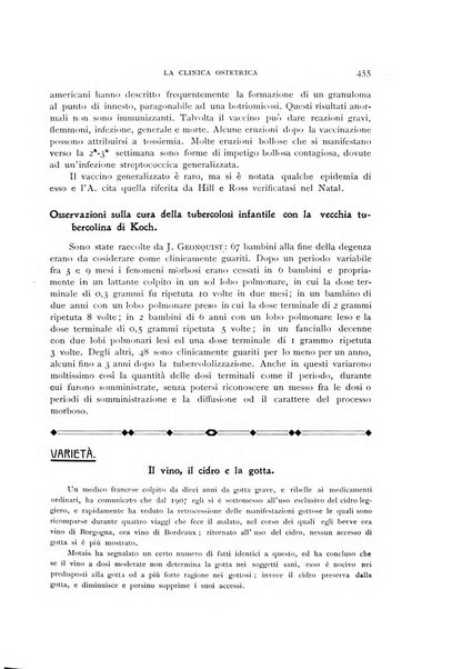 La clinica ostetrica rivista di ostetricia, ginecologia e pediatria. - A. 1, n. 1 (1899)-a. 40, n. 12 (dic. 1938)