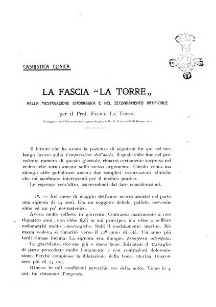 La clinica ostetrica rivista di ostetricia, ginecologia e pediatria. - A. 1, n. 1 (1899)-a. 40, n. 12 (dic. 1938)