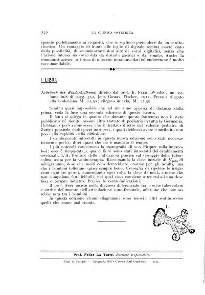 La clinica ostetrica rivista di ostetricia, ginecologia e pediatria. - A. 1, n. 1 (1899)-a. 40, n. 12 (dic. 1938)