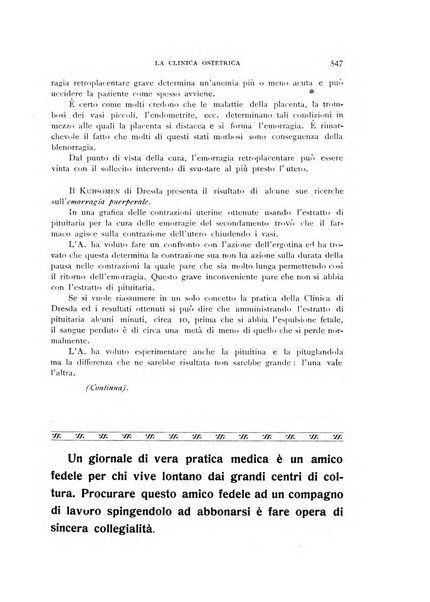 La clinica ostetrica rivista di ostetricia, ginecologia e pediatria. - A. 1, n. 1 (1899)-a. 40, n. 12 (dic. 1938)