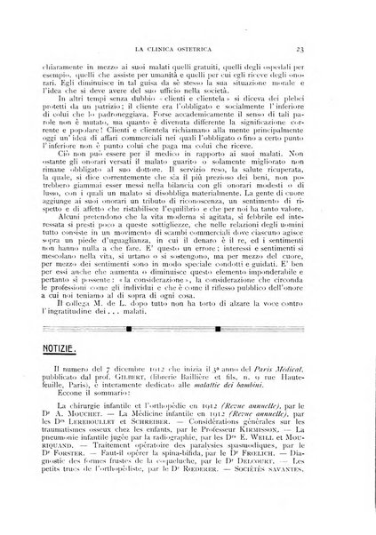 La clinica ostetrica rivista di ostetricia, ginecologia e pediatria. - A. 1, n. 1 (1899)-a. 40, n. 12 (dic. 1938)