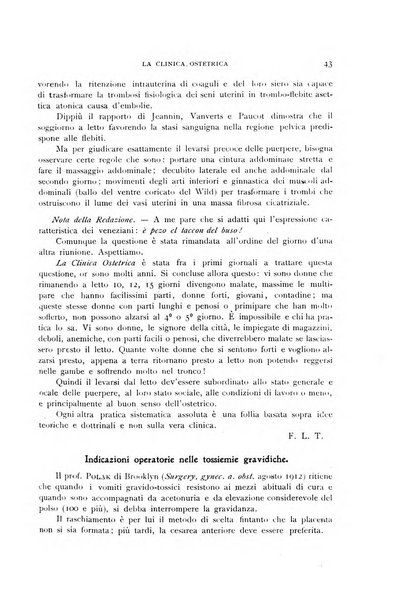 La clinica ostetrica rivista di ostetricia, ginecologia e pediatria. - A. 1, n. 1 (1899)-a. 40, n. 12 (dic. 1938)