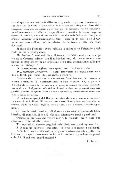 La clinica ostetrica rivista di ostetricia, ginecologia e pediatria. - A. 1, n. 1 (1899)-a. 40, n. 12 (dic. 1938)