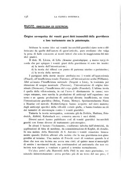 La clinica ostetrica rivista di ostetricia, ginecologia e pediatria. - A. 1, n. 1 (1899)-a. 40, n. 12 (dic. 1938)