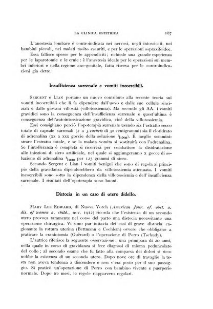 La clinica ostetrica rivista di ostetricia, ginecologia e pediatria. - A. 1, n. 1 (1899)-a. 40, n. 12 (dic. 1938)