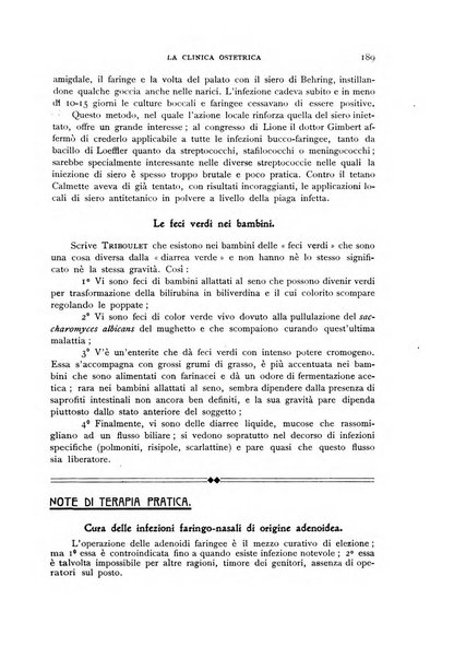 La clinica ostetrica rivista di ostetricia, ginecologia e pediatria. - A. 1, n. 1 (1899)-a. 40, n. 12 (dic. 1938)