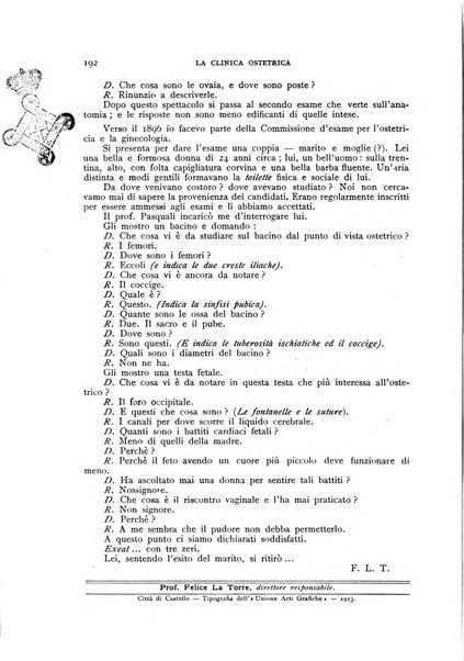 La clinica ostetrica rivista di ostetricia, ginecologia e pediatria. - A. 1, n. 1 (1899)-a. 40, n. 12 (dic. 1938)