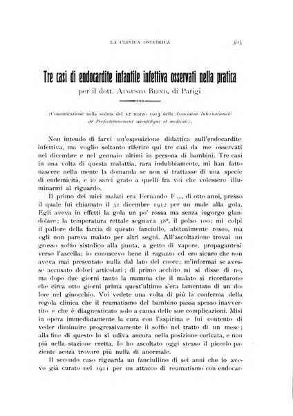 La clinica ostetrica rivista di ostetricia, ginecologia e pediatria. - A. 1, n. 1 (1899)-a. 40, n. 12 (dic. 1938)