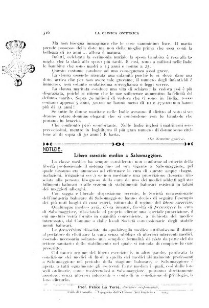 La clinica ostetrica rivista di ostetricia, ginecologia e pediatria. - A. 1, n. 1 (1899)-a. 40, n. 12 (dic. 1938)