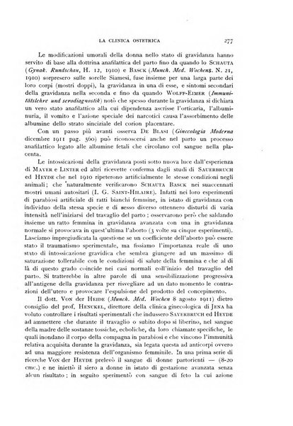 La clinica ostetrica rivista di ostetricia, ginecologia e pediatria. - A. 1, n. 1 (1899)-a. 40, n. 12 (dic. 1938)