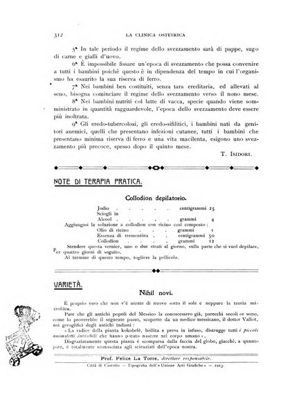 La clinica ostetrica rivista di ostetricia, ginecologia e pediatria. - A. 1, n. 1 (1899)-a. 40, n. 12 (dic. 1938)