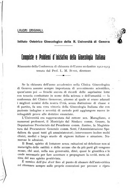 La clinica ostetrica rivista di ostetricia, ginecologia e pediatria. - A. 1, n. 1 (1899)-a. 40, n. 12 (dic. 1938)