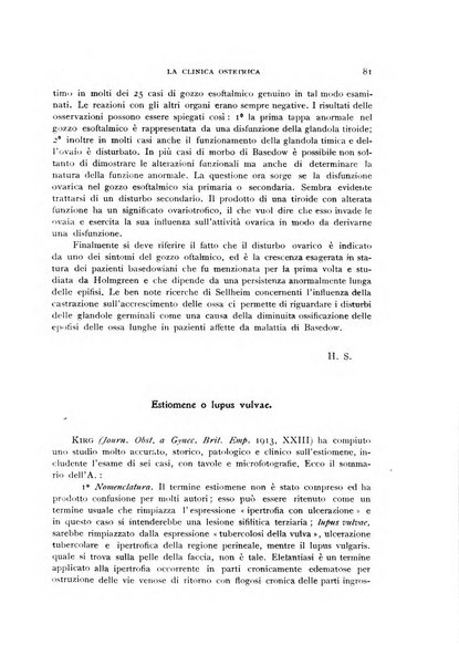 La clinica ostetrica rivista di ostetricia, ginecologia e pediatria. - A. 1, n. 1 (1899)-a. 40, n. 12 (dic. 1938)