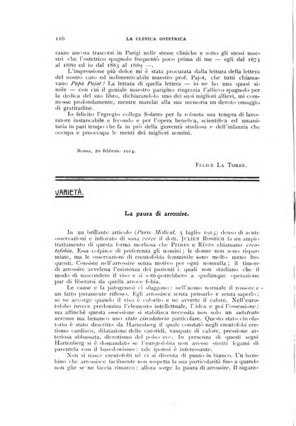 La clinica ostetrica rivista di ostetricia, ginecologia e pediatria. - A. 1, n. 1 (1899)-a. 40, n. 12 (dic. 1938)