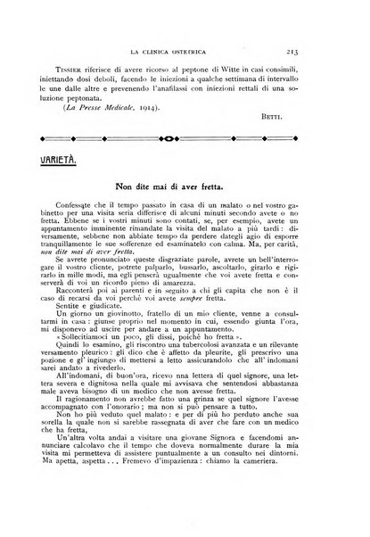 La clinica ostetrica rivista di ostetricia, ginecologia e pediatria. - A. 1, n. 1 (1899)-a. 40, n. 12 (dic. 1938)