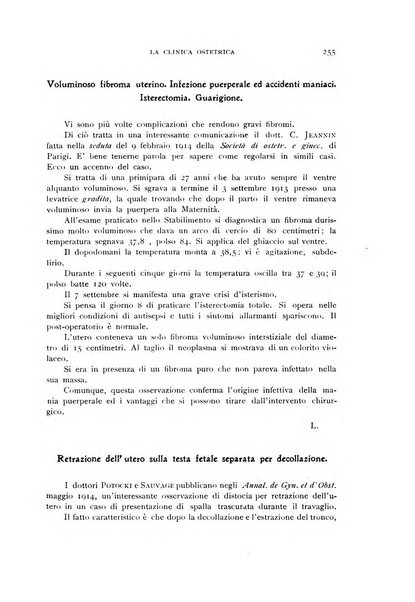 La clinica ostetrica rivista di ostetricia, ginecologia e pediatria. - A. 1, n. 1 (1899)-a. 40, n. 12 (dic. 1938)