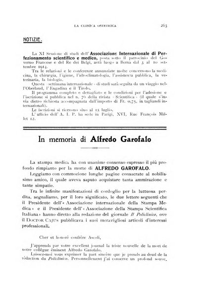 La clinica ostetrica rivista di ostetricia, ginecologia e pediatria. - A. 1, n. 1 (1899)-a. 40, n. 12 (dic. 1938)