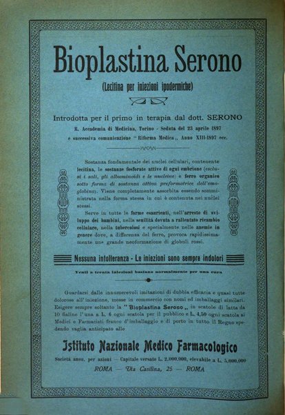 La clinica ostetrica rivista di ostetricia, ginecologia e pediatria. - A. 1, n. 1 (1899)-a. 40, n. 12 (dic. 1938)