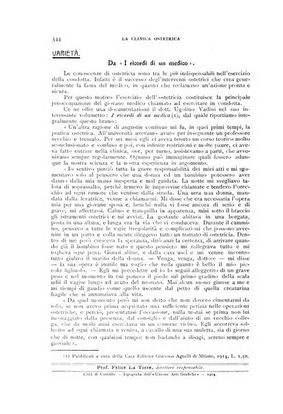 La clinica ostetrica rivista di ostetricia, ginecologia e pediatria. - A. 1, n. 1 (1899)-a. 40, n. 12 (dic. 1938)