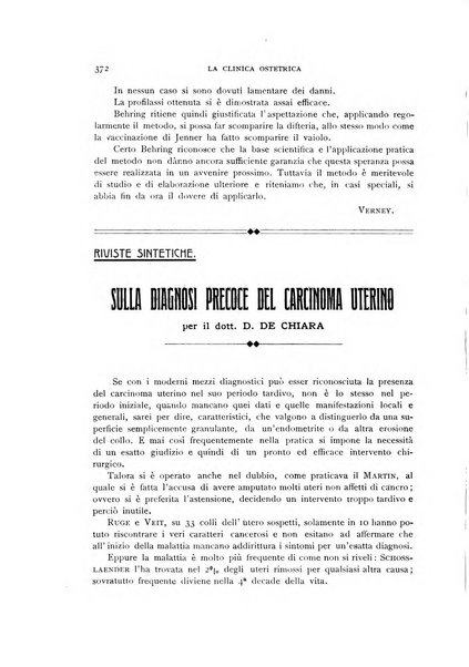 La clinica ostetrica rivista di ostetricia, ginecologia e pediatria. - A. 1, n. 1 (1899)-a. 40, n. 12 (dic. 1938)