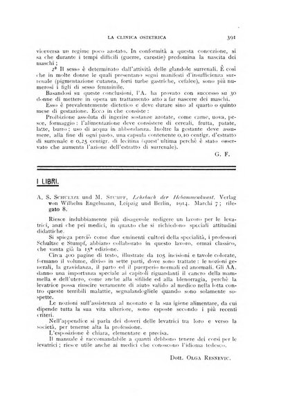 La clinica ostetrica rivista di ostetricia, ginecologia e pediatria. - A. 1, n. 1 (1899)-a. 40, n. 12 (dic. 1938)