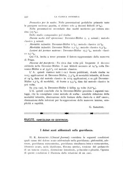 La clinica ostetrica rivista di ostetricia, ginecologia e pediatria. - A. 1, n. 1 (1899)-a. 40, n. 12 (dic. 1938)