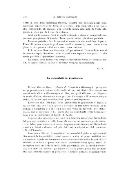 La clinica ostetrica rivista di ostetricia, ginecologia e pediatria. - A. 1, n. 1 (1899)-a. 40, n. 12 (dic. 1938)