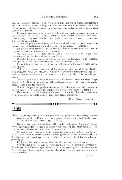 La clinica ostetrica rivista di ostetricia, ginecologia e pediatria. - A. 1, n. 1 (1899)-a. 40, n. 12 (dic. 1938)