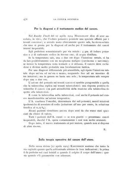 La clinica ostetrica rivista di ostetricia, ginecologia e pediatria. - A. 1, n. 1 (1899)-a. 40, n. 12 (dic. 1938)