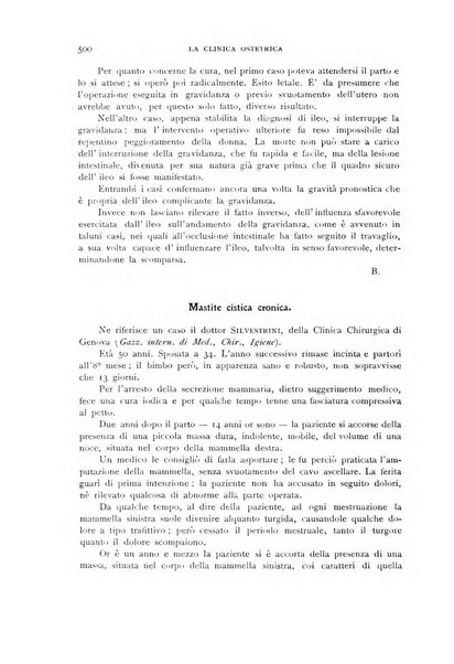 La clinica ostetrica rivista di ostetricia, ginecologia e pediatria. - A. 1, n. 1 (1899)-a. 40, n. 12 (dic. 1938)