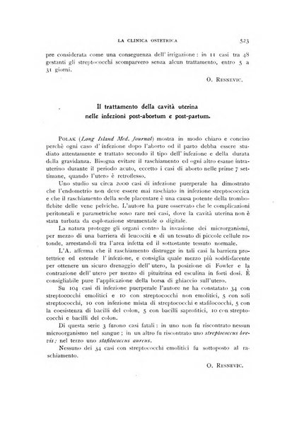 La clinica ostetrica rivista di ostetricia, ginecologia e pediatria. - A. 1, n. 1 (1899)-a. 40, n. 12 (dic. 1938)