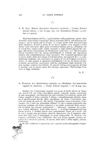 La clinica ostetrica rivista di ostetricia, ginecologia e pediatria. - A. 1, n. 1 (1899)-a. 40, n. 12 (dic. 1938)