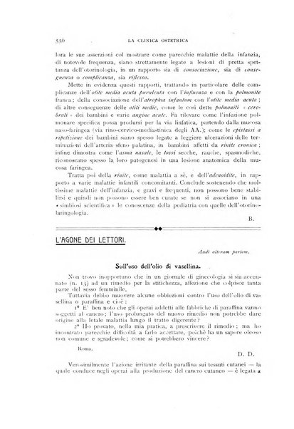 La clinica ostetrica rivista di ostetricia, ginecologia e pediatria. - A. 1, n. 1 (1899)-a. 40, n. 12 (dic. 1938)