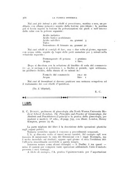 La clinica ostetrica rivista di ostetricia, ginecologia e pediatria. - A. 1, n. 1 (1899)-a. 40, n. 12 (dic. 1938)