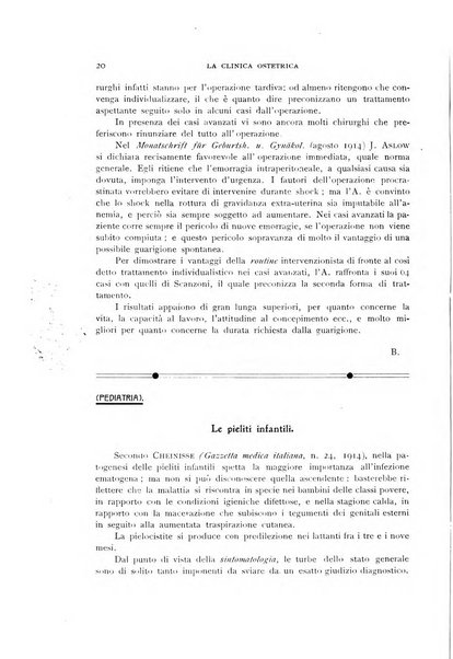 La clinica ostetrica rivista di ostetricia, ginecologia e pediatria. - A. 1, n. 1 (1899)-a. 40, n. 12 (dic. 1938)