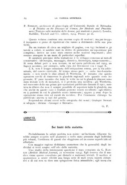 La clinica ostetrica rivista di ostetricia, ginecologia e pediatria. - A. 1, n. 1 (1899)-a. 40, n. 12 (dic. 1938)