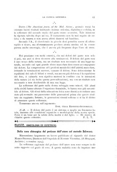 La clinica ostetrica rivista di ostetricia, ginecologia e pediatria. - A. 1, n. 1 (1899)-a. 40, n. 12 (dic. 1938)